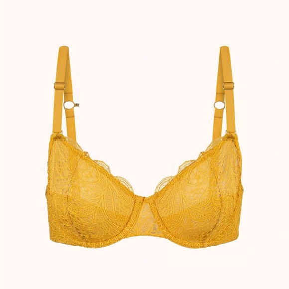 Lively The Unlined Lace Bra in Turmeric 36DDD - Picture 2 of 7